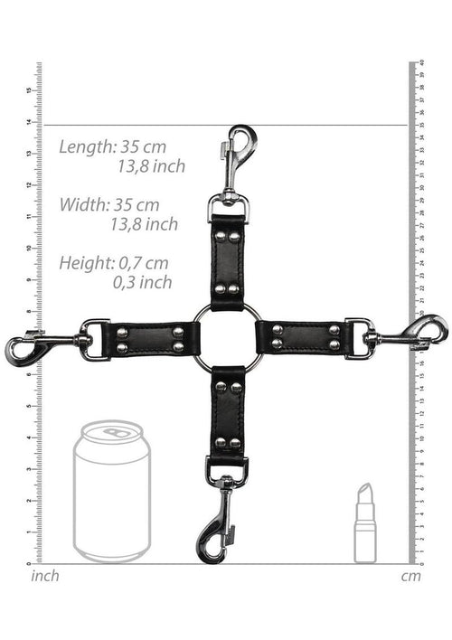 Load image 1 in gallery view. Ouch! Pain 4-Way Leather Hogtie Cross Ouch!