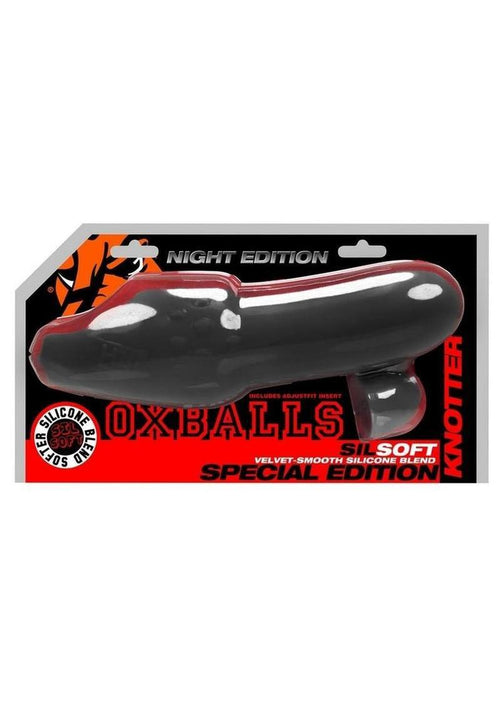 Load image 1 in gallery view. Oxball Knotter Smooth and Swole Nub Based Cocksheath Night Edition - Black