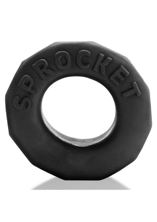 Load image 1 in gallery view. Oxballs Atomic Jock Sprocket Super Stretchy Cock Ring Night Edition - Black