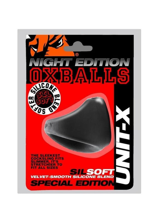 Load image 1 in gallery view. Oxballs Atomic Jock Unit-X Silicone Cock Sling Night Edition - Black