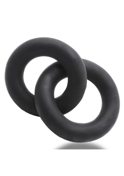 Load image 1 in gallery view. Oxballs Shackle Chained Linked Cock N Ball Rings Night Edition - Black