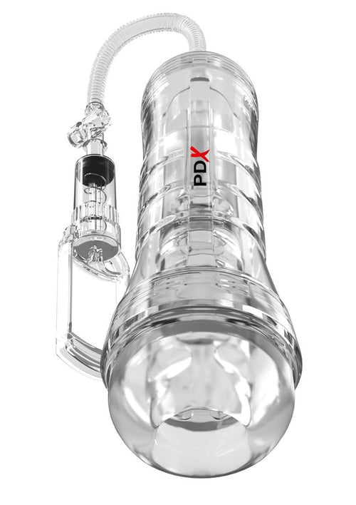 Load image 1 in gallery view. Pdx Elite Viewtube Vac XXL Pump See-Thru EZ-Grip Pump Stroker - General Orifice - Clear
