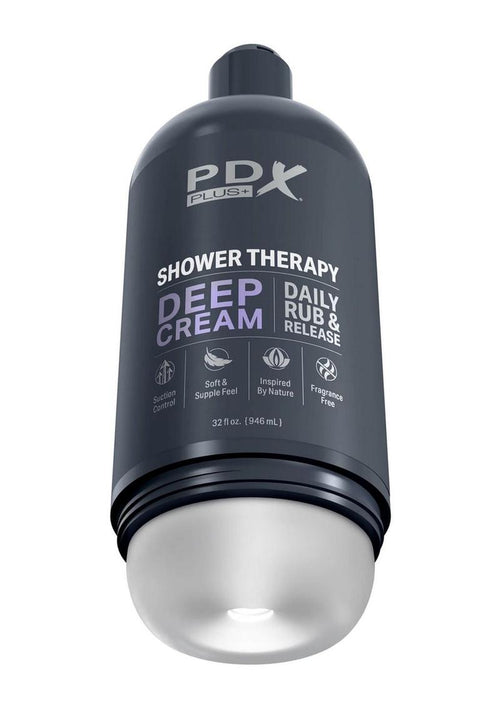 Load image 1 in gallery view. Pdx Plus Shower Therapy Deep Cream Discreet Stroker - Frosted PDX Plus
