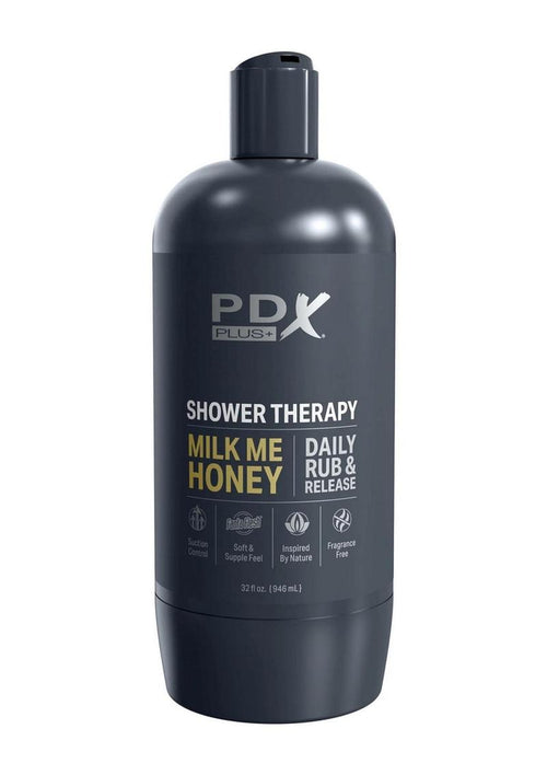 Load image 1 in gallery view. Pdx Plus Shower Therapy Milk Me Honey Discreet Stroker - Chocolate