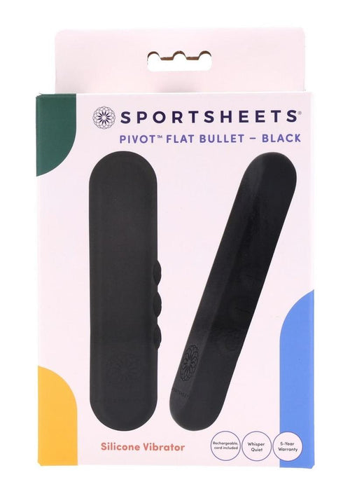 Load image 1 in gallery view. Pivot Flat Bullet Rechargeable Silicone Mini Vibe - Black