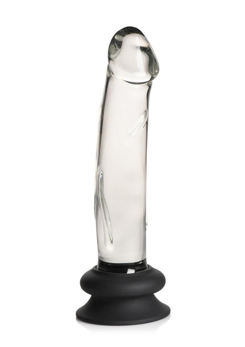 Load image 1 in gallery view. Pleasure Crystals Glass Dildo – Clear Borosilicate Wand with Silicone Suction Base Pleasure Crystals