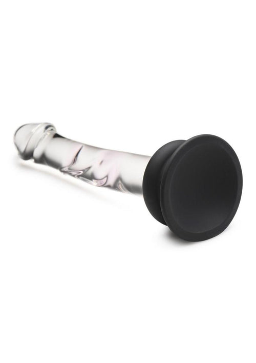 Load image 1 in gallery view. Pleasure Crystals Glass Dildo – Clear Borosilicate Wand with Silicone Suction Base Pleasure Crystals