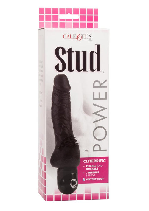 Load image 1 in gallery view. Power Stud Cliterrific Vibrator Waterproof - Black - 6.75in