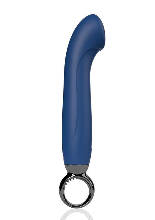 Load image 1 in gallery view. Primo G-Spot Rechargeable Silicone Vibrator - Blue/Navy