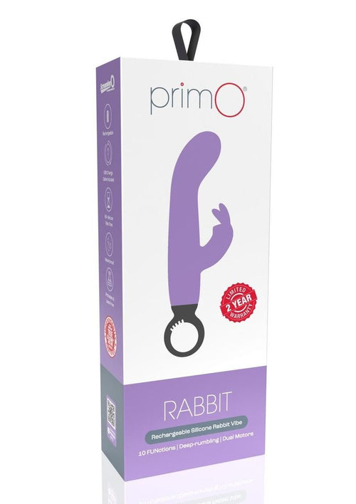 Load image 1 in gallery view. Primo Rabbit Rechargeable Silicone Vibrator - Lavender/Purple