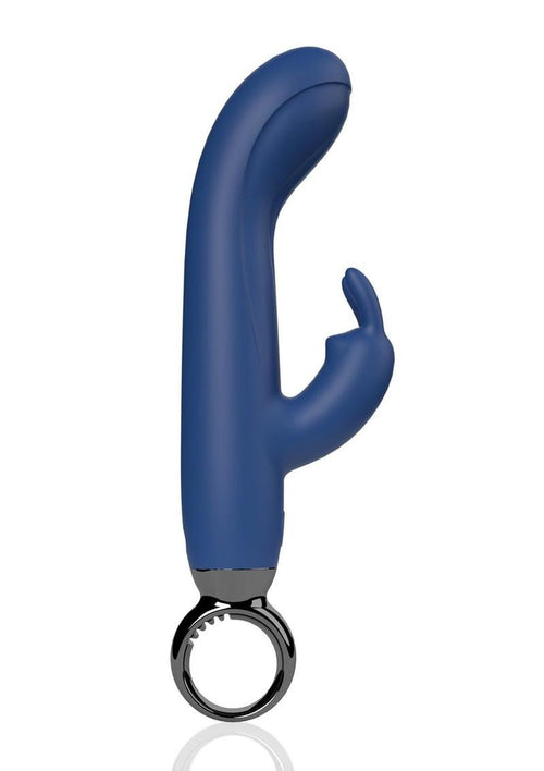 Load image 1 in gallery view. Primo Rabbit Rechargeable Silicone Vibrator - Blue/Navy