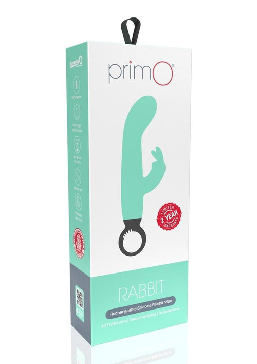 Load image 1 in gallery view. Primo Rabbit Rechargeable Silicone Vibrator - Teal