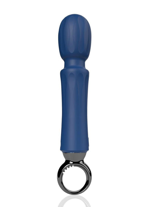 Load image 1 in gallery view. Primo Rechargeable Silicone Wand - Blue/Navy