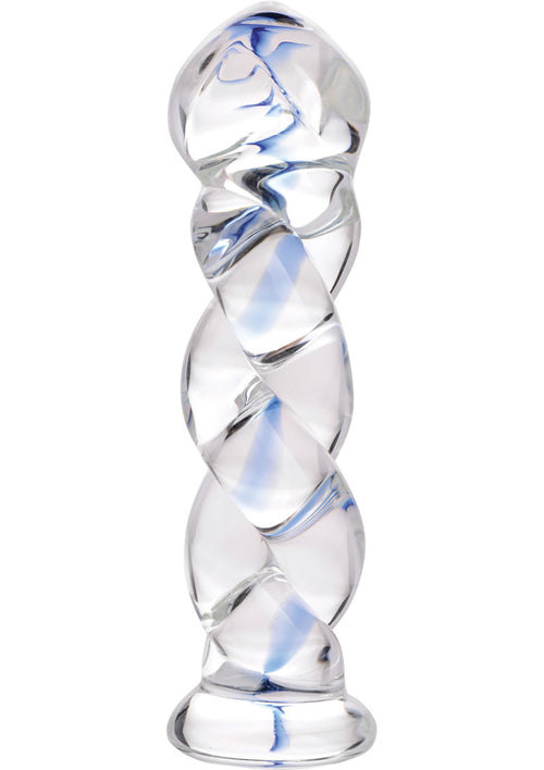 Load image 1 in gallery view. Prisms Soma Twisted Glass 5.75in Dildo - Clear