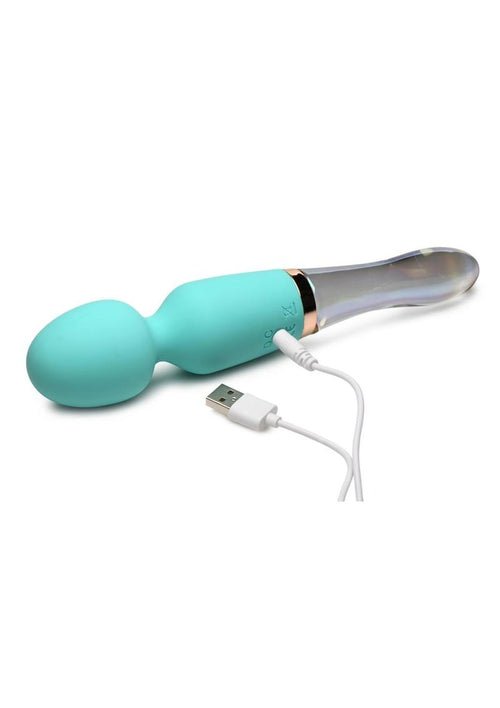 Load image 1 in gallery view. Prisms Vibra-Glass 10x Dual End Rechargeable Silicone Glass Wand Prisms