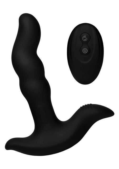Load image 1 in gallery view. Prostatic Play Curved Rotating Silicone Prostate Plug with Remote - Black