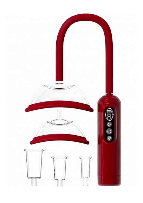Load image 1 in gallery view. Pumped Automatic Rechargeable Vagina, Breast and Nipple Pump - Red