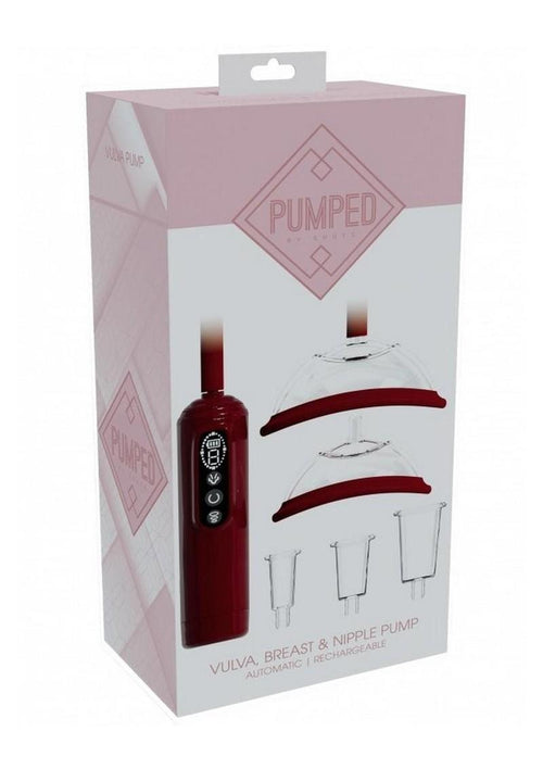 Load image 1 in gallery view. Pumped Automatic Rechargeable Vagina, Breast and Nipple Pump - Red