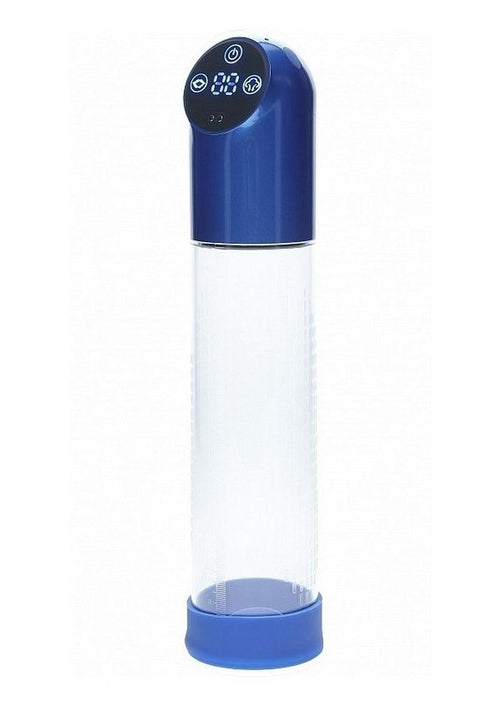 Load image 1 in gallery view. Pumped Automatic Waterproof Rechargeable Silicone Penis Pump - Blue/Metal