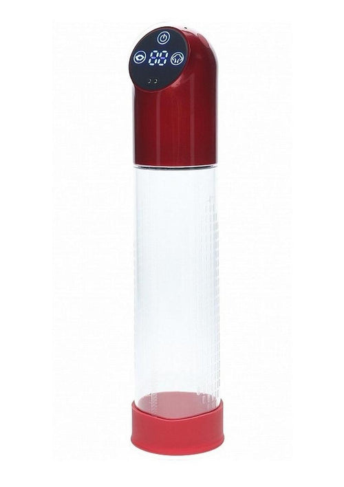 Load image 1 in gallery view. Pumped Automatic Waterproof Rechargeable Silicone Penis Pump - Metal/Red