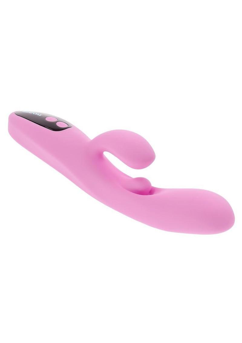 Push The Button Silicone Rabbit Vibrator with Clitoral Stimulator Evolved