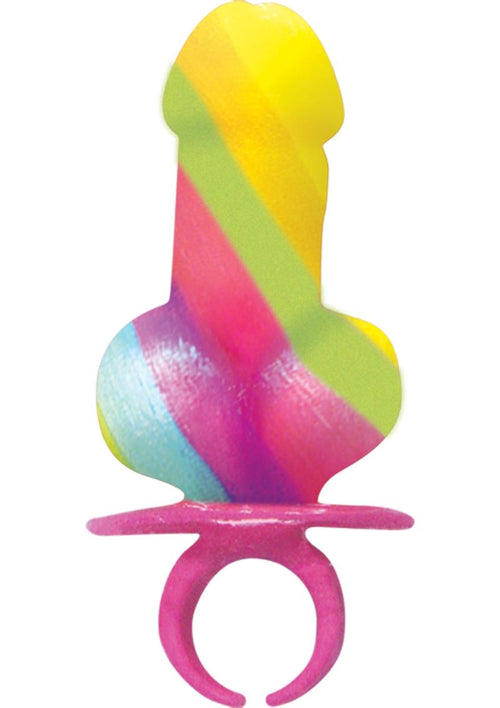 Load image 1 in gallery view. Rainbow Cock Ring Pop - 12 Per Display