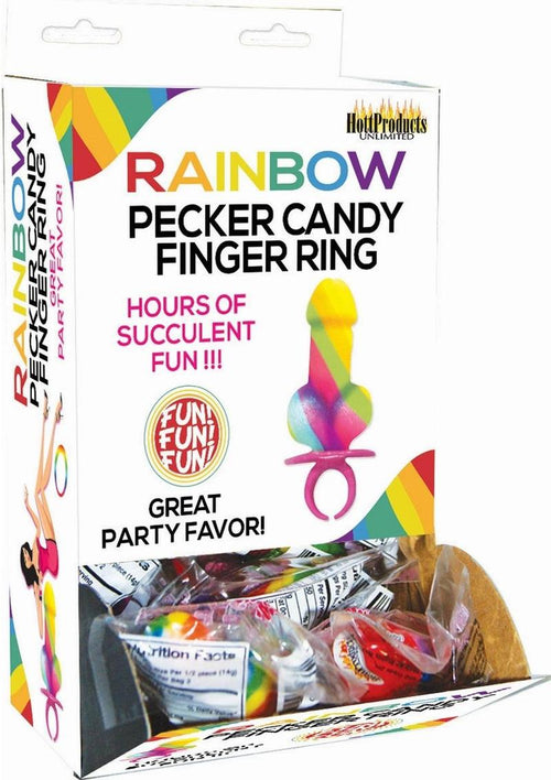 Load image 1 in gallery view. Rainbow Cock Ring Pop - 12 Per Display