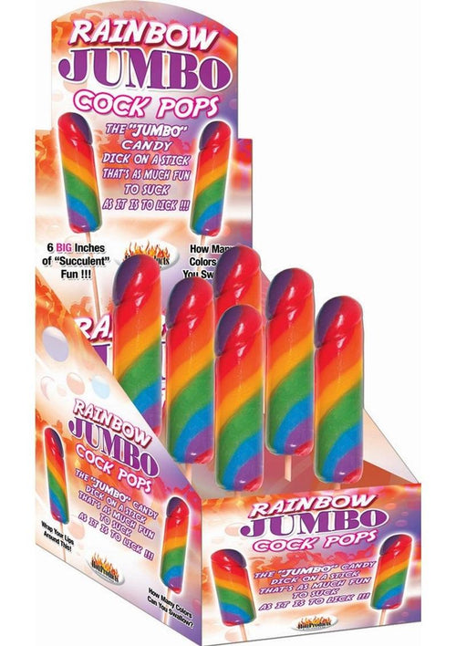 Load image 1 in gallery view. Rainbow Jumbo Cock Pops - 6 Per Display
