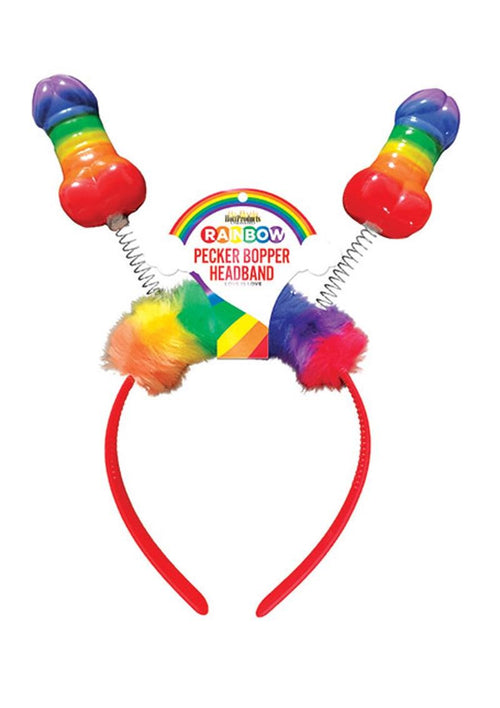 Load image 1 in gallery view. Rainbow Pecker Bopper Headband - Multicolor