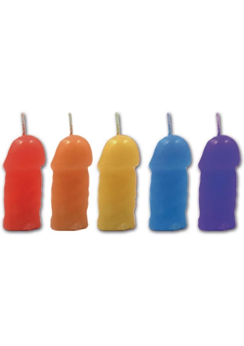 Rainbow Pecker Party Candles Rainbow