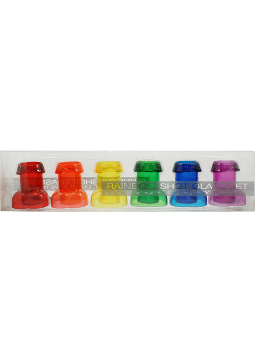 Load image 1 in gallery view. Rainbow Shot Glass Set (6