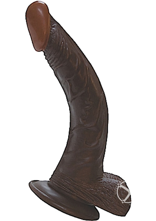 Load image 1 in gallery view. Real Skin All American Afro American Whoppers Dildo with Balls - Chocolate - 8in