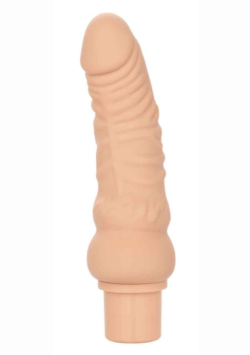Load image 1 in gallery view. Rechargeable Power Stud Curvy Silicone Vibrating Dong - Vanilla