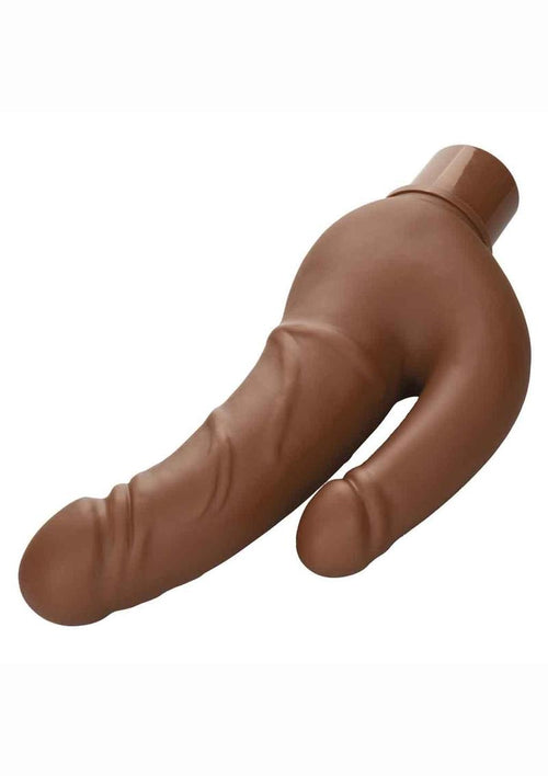 Load image 1 in gallery view. Rechargeable Power Stud Over and Under Silicone Vibrating Double Dong Studs
