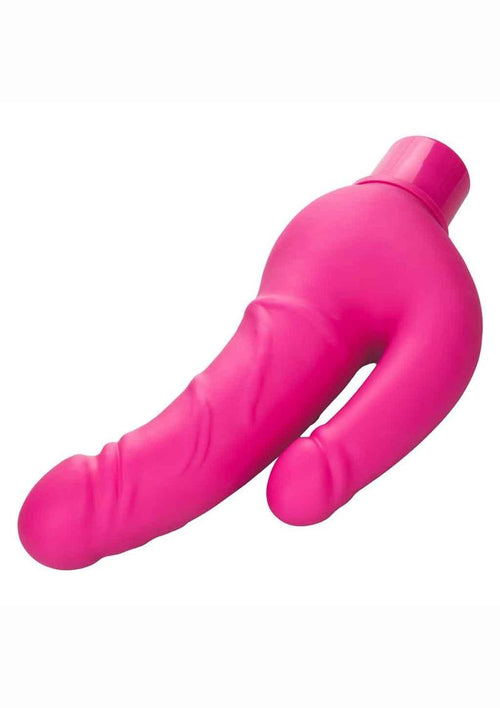 Load image 1 in gallery view. Rechargeable Power Stud Over and Under Silicone Vibrating Double Dong Studs