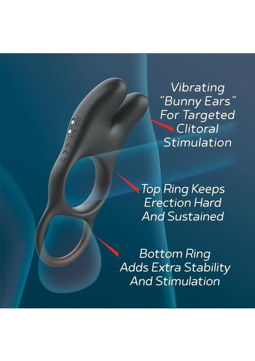 Load image 1 in gallery view. Red Dot Silicone Rechargeable Vibrating Cock Ring V1 with Remote Control Red Dot