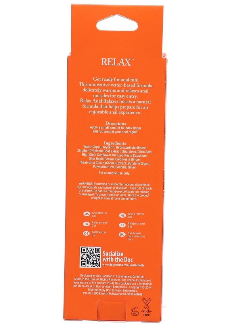 Relax Anal Relaxer For Everyone Water Based Lubricant Intimate Enhancements