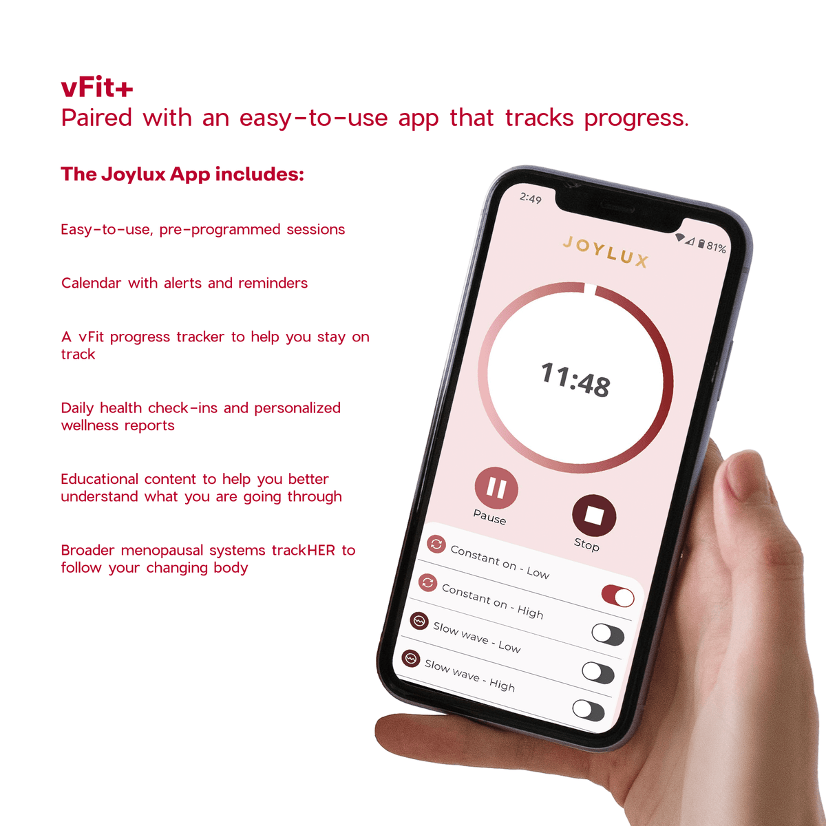 Respin x Joylux vFit® PLUS Red Light Intimate Wellness Device
