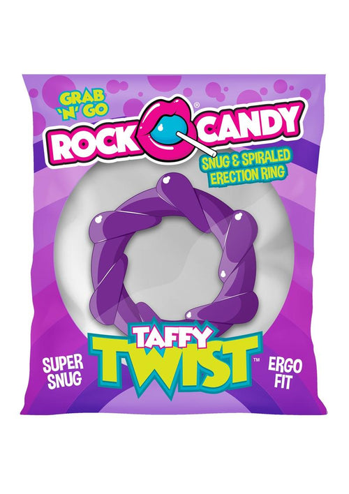 Load image 1 in gallery view. Rock Candy Taffy Twist Cock Ring - Purple