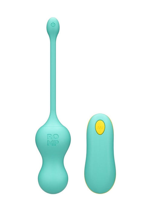 Load image 1 in gallery view. Romp Cello Rechargeable Silicone G-Spot Vibrator with Remote - Teal