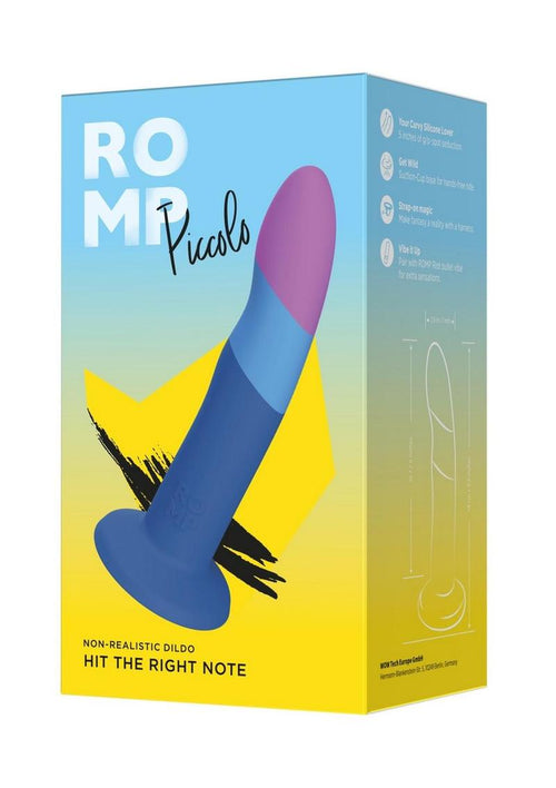 Load image 1 in gallery view. Romp Piccolo Silicone Dildo - Blue/Purple