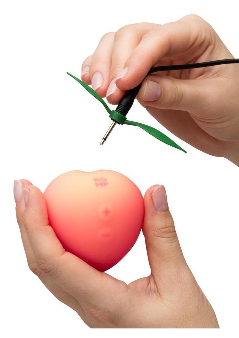 Pink Peach Rechargeable Silicone Vibrator Romp