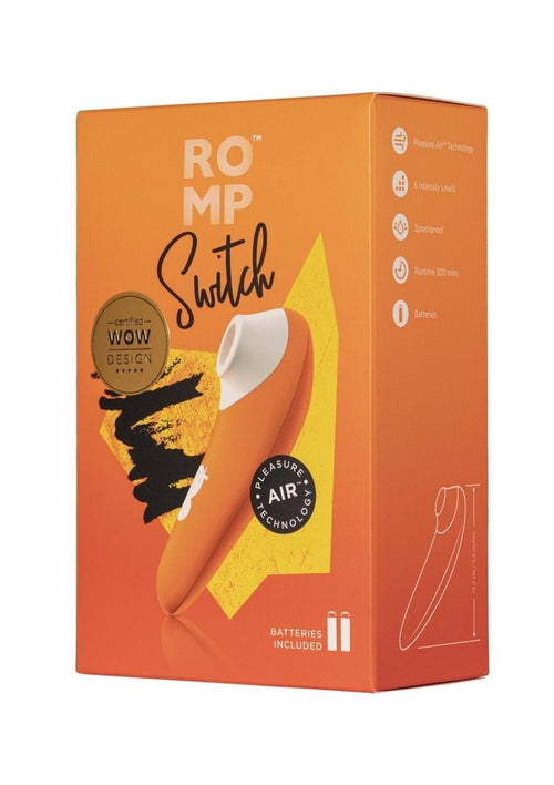 Load image 1 in gallery view. Romp Switch X Clitoral Air Stimulator - Orange/White