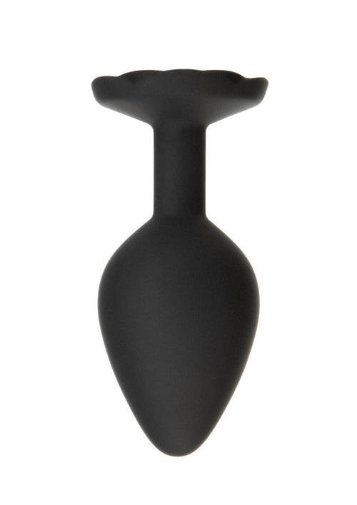 Load image 1 in gallery view. Roses Til Dawn Silicone Butt Plug - Black - Medium