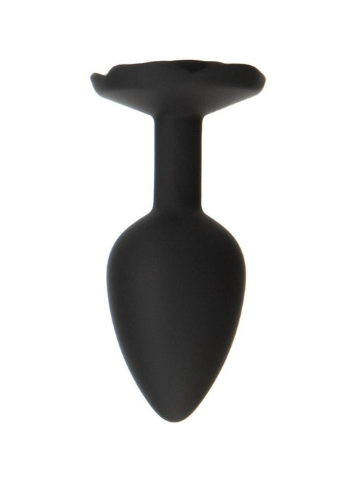 Load image 1 in gallery view. Roses Til Dawn Silicone Butt Plug - Black - Small