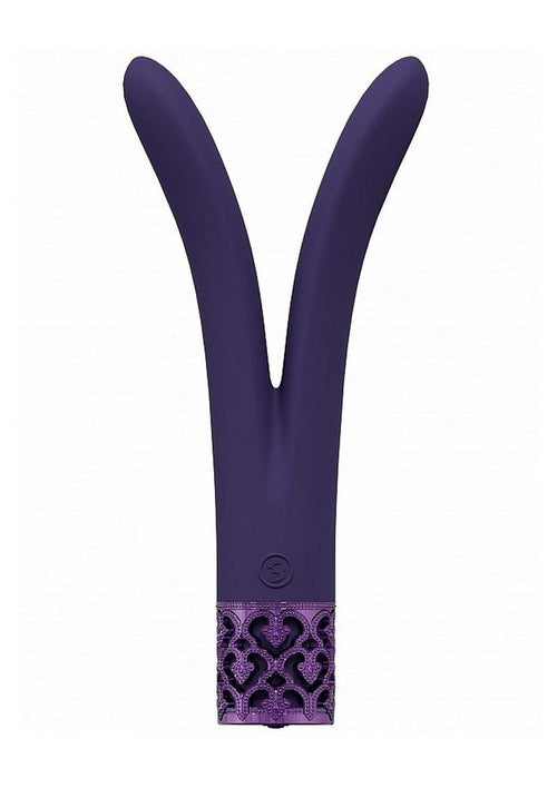 Load image 1 in gallery view. Royal Gems Dueling Queens Rechargeable Silicone Vibrator Royal Gems