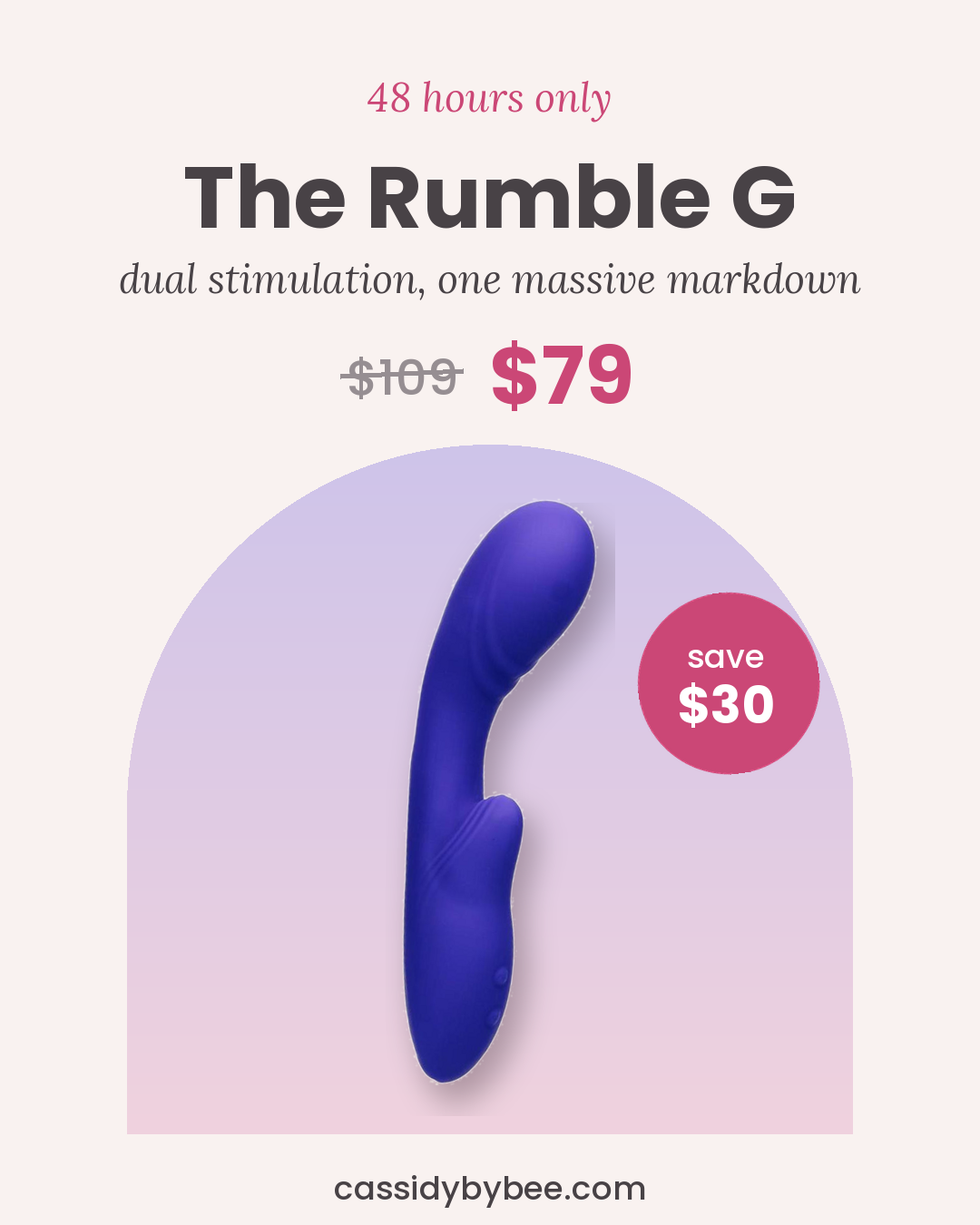 Rumbler Rumble G Rechargeable Silicone Dual Vibrator FLASH DEAL