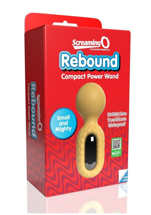 Load image 1 in gallery view. Screaming O Rebound Rechargeable Silicone Compact Power Wand - Bumblee - Yellow