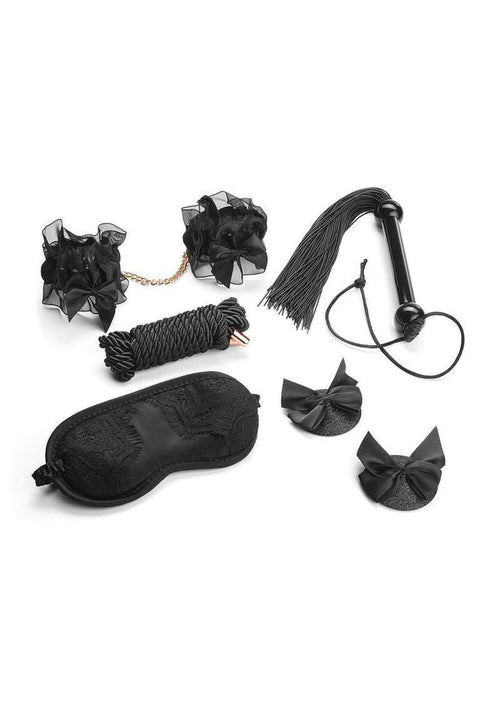 Load image 1 in gallery view. Secret Kisses Midnight Special Set Bondage 5 Piece Collection - Black