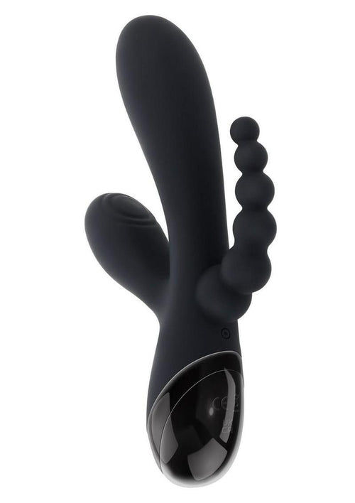 Load image 1 in gallery view. Selopa Triple Aces Rechargeable Silicone Triple Vibrator - Black